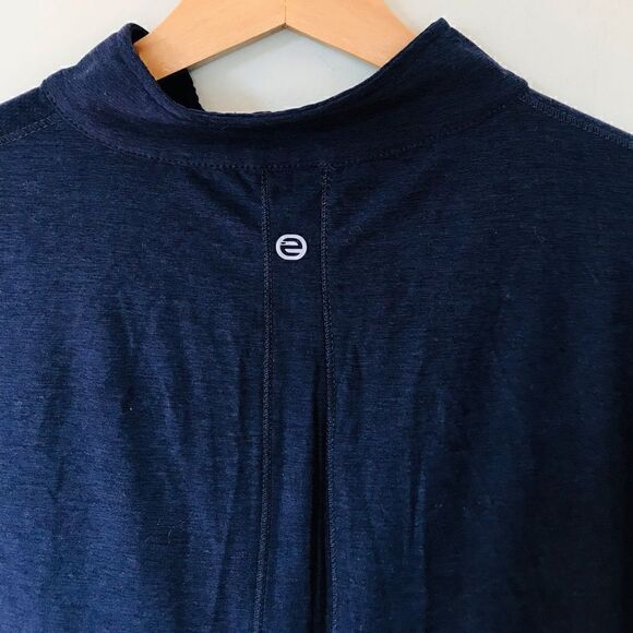 Etonic | dark blue mens long sleeve golf performance shirt - Picture 7 of 7